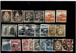 JAPAN ,23 Pezzi Usati ,non Dentellati ,qualcuno Con Perforazione A Linee ,qualita Splendida - Oblitérés