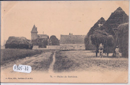 BARBIZON- LA FENAISON DANS LA PLAINE DE BARBIZON- BEL ATTELAGE- FERME- RARE - Barbizon