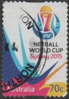 AUSTRALIA - DIE-CUT-USED 2015 70c Netball World Cup Sydney 2015 - Gebraucht