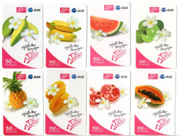 Fruit 8 Cartes Prépayées Thaïlande  Card  (R 776) - Tailandia