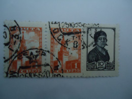 RUSSIA   3 STAMPS  MONUMENTS HEROES   WITH POSTMARK 1965 - Other & Unclassified