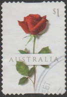 AUSTRALIA - DIE-CUT-USED 2017 $1.00 Special Occasions - Red Rose - Gebraucht