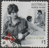 AUSTRALIA - DIE-CUT-USED 2017 $1.00 Women In War: Korea And Vietnam - Nurses - Gebraucht