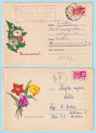 USSR 1967.1013-1019. Congratulations. Prestamped Covers (2), Used - 1960-69