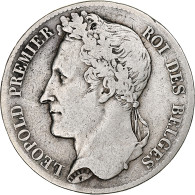 Belgique, Leopold I, 5 Francs, 5 Frank, 1833, Argent, TB, KM:3.1 - 5 Francs