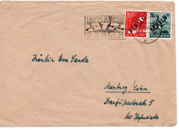 61419 - Berlin - 1948 - 16Pfg Schwarzaufdruck MiF A Bf BERLIN - LUFTBRUECKE BERLIN -> Marburg - Storia Postale