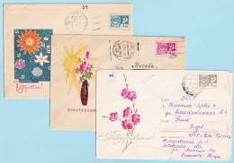 USSR 1967.1214-1225. Congratulations. Prestamped Covers (3), Used - 1960-69