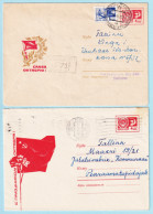 USSR 1967.00. Great October Anniversary. Prestamped Covers (2), Used - 1960-69