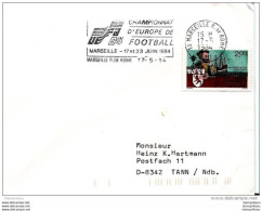 119 - 52 - Enveloppe De France Avec Oblit Mécanique De Marseille "UEFA 84 - Champ D'Europe" - Championnat D'Europe (UEFA)