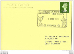 119 - 68 - Carte Anglaise Avec Oblit Spéciale "Everton FA Cup Winners Into Europe 1985" - Famous Clubs