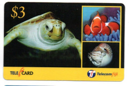 Tortue Tortoise Turtle Cayman Carte Prépayée Recharge Fitji Fiji Card  Telefonkarte (R 799) - Fidji