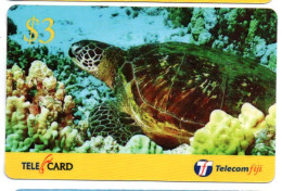 Tortue Tortoise Turtle Cayman Carte Prépayée Recharge Fitji Fiji Card  Telefonkarte (R 801) - Fidji