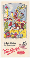Buvard 10.6 X 19.9 Le Pain D'épices VAN LYNDEN Jeanne D'Arc à La Prise D'Orléans   Papier Gris Sans Numéro - Gingerbread