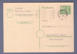 West Berlin  - Ganzsache Postkarte P19 I - Berlin-Charlottenburg 1.7.55 --> Hahnenklee / Harz (3198AGH-061) - Cartoline - Usati