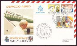 VATICAN ENVELOPPE COMMEMORATIVE 1988 10 PAULUS AUSTRIAM ITERUM VISIT - Cartas & Documentos