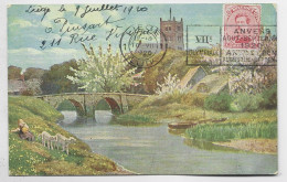 BELGIQUE 10C MECANIQUE ANVERS VIIE OLYMPIADE 1920 AU RECTO CARTE FANTAISE - Verano 1920: Amberes (Anvers)