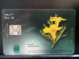 T-273 - UAE, TELECARD, PHONECARD, FLOWER, FLEUR,  - United Arab Emirates