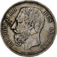 Belgique, Leopold II, 5 Francs, 5 Frank, 1867, Avec Point, Argent, TB, KM:24 - 5 Francs