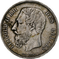 Belgique, Leopold II, 5 Francs, 5 Frank, 1867, Avec Point, Argent, TB, KM:24 - 5 Frank