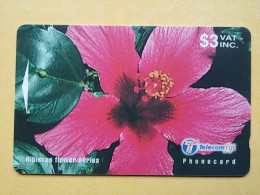 T-277 - FIJI TELECARD, PHONECARD, FLOWER, FLEUR, HIBISCUS - Fiji