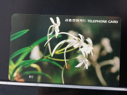 T-279 - KOREA, TELECARD, PHONECARD, FLOWER, FLEUR, - Corée Du Sud