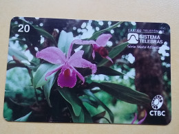 T-281 - BRASIL, BRAZIL TELECARD, PHONECARD, FLOWER, FLEUR,  - Brésil