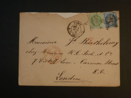 DF21 FRANCE  LETTRE 1861 ETOILE DE PARIS N°16  A LONDON ENGLAND +CERES 5C  + AFF. INTERESSANT++++ - 1849-1876: Classic Period