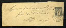 Bandes Pour Journaux 1899  Chanvre à Douai - Bandes Pour Journaux