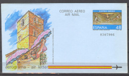 España - Aerograma N. 211 - 1986 - V Rodrigo Aleman - 1931-....