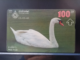 T-289 - THAILAND TELECARD, PHONECARD, BIRD, OISEAU, SWAN - Thaïlande