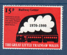 Grande Bretagne, UK, **, The Great Little Trains Of Wales, - Spoorwegen & Postpaketten