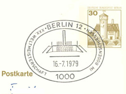 953  Tir à L'arc: Oblit. Temp. D'allemagne, 1979 - Archery World Championship Berlin: Pictorial Cancel From Germany - Archery