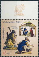 955  Noël 2004: Timbre D'Allemagne Avec Bordure âne - Donkey On The Margin Of A Christmas Stamp From Germany - Burros Y Asnos