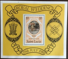 St Lucia 1981 Royal Wedding Minisheet MNH - St.Lucie (1979-...)