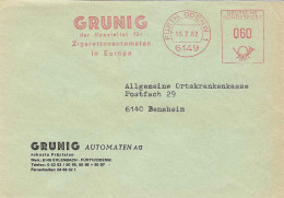 125  Tabac: Ema D'Allemagne, 1982 - Tobacco, Cigarette Automats: Meter Stamp From Germany. Grunig Erlenbach Fürth/Odenw - Drogue