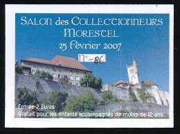 Carton 10.5 X 7.7  Isère MORESTEL Salon Des Collectionneurs 25-02-2007 Photo De L'église - Morestel