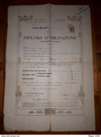 1906 FORLI' - 2 DIPLOMI  ABILITAZIONE INSEGNAMENTO SCUOLA ELEMENTARE E LICENZA SCUOLA NORMALE - Diplômes & Bulletins Scolaires