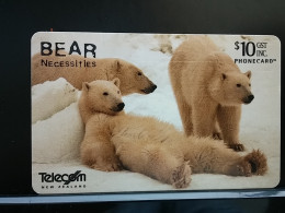 T-307 - NEW ZEALAND TELECARD, PHONECARD, BEAR, OURS GRIZZLY - New Zealand