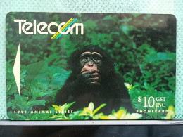 T-307 - NEW ZEALAND TELECARD, PHONECARD, MONKEY - Nueva Zelanda