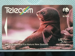 T-308 - NEW ZEALAND TELECARD, PHONECARD, ANIMAL, SEA CALF, VEAU DE MER - Nieuw-Zeeland