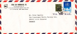Korea South Air Mail Cover Sent To Denmark 8-1-1982 - Corée Du Sud