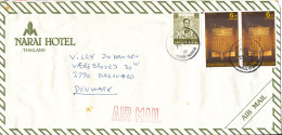 Thailand Air Mail Cover Sent To Denmark - Thaïlande