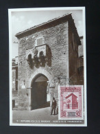 Carte Maximum Card Porta San Francesco Timbre Surchargé Governo Provvisorio San Marino 1943 - Brieven En Documenten