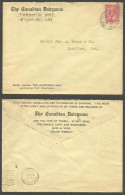 1908 Canadian Dairyman 2-Side Advertising Cover 2c Edward CDS Peterborough Ontario - Storia Postale