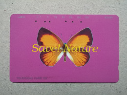 T-325 - JAPAN, TELECARD, PHONECARD, NTT 411-220. BUTTERFLY. PAPPILON - Schmetterlinge