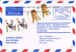 South Africa Air Mail Cover Sent To Germany 13-10-1998 Topic Stamps - Poste Aérienne