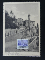 Carte Maximum Card Couvent Et Monument San Francesco San Marino 1952 - Storia Postale