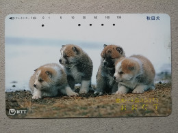 T-328 - JAPAN, TELECARD, PHONECARD, Dog, Chien, NTT 411-259 - Dogs