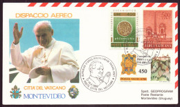 VATICAN ENVELOPPE COMMEMORATIVE 1988 10 PAULUS II VRVG BOLIV.LIMAM PARAG. VISIT - Covers & Documents