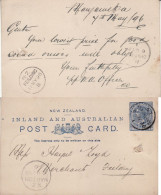 NEW ZEALAND 1896 POSTCARD SENT TO FIELDING - Lettres & Documents